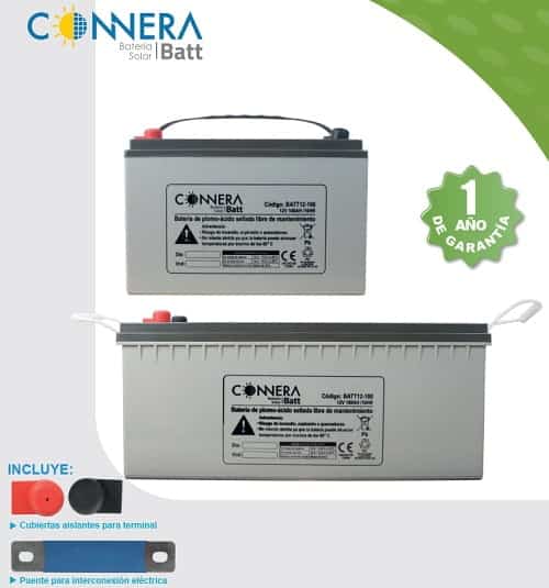 Baterías soalres marca Connera serie BATT