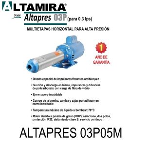 Bomba alta presión de 1/2 HP ALTAPRES 03P05M