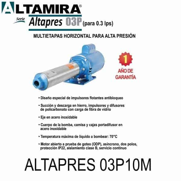 Bomba ósmosis inversa 1 HP ALTAPRES 03P10M