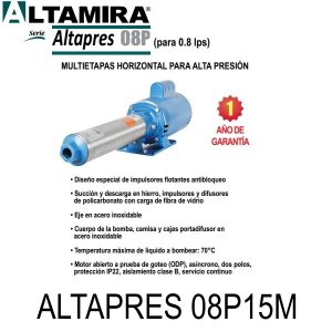 Bomba de ósmosis inversa 1.5 HP ALTAPRES 08P15M