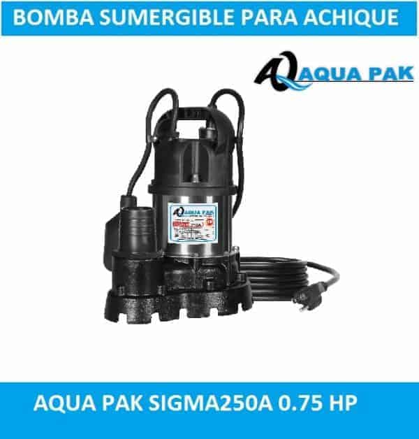 Bomba de achique Aqua Pak SIGMA250A e1603133790136