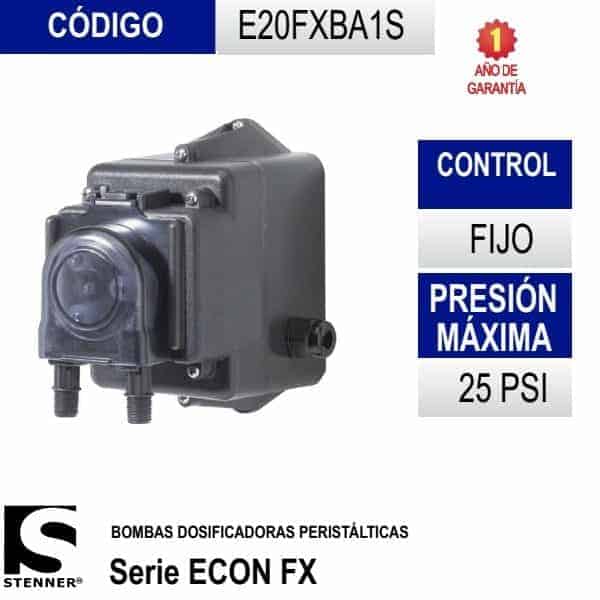 Bomba dosificadora peristáltica caudal fijo 25 PSI Stenner código E20FXBA1S