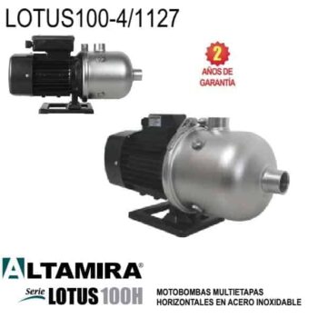 Bomba multietapas horizontal LOTUS100 4 1127. 1.2 HP 1 F 127 V