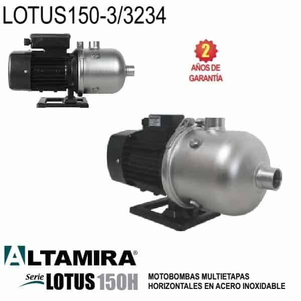 Bomba multietapas horizontal LOTUS150 3 3234. 2 HP 3 F 230 460 V