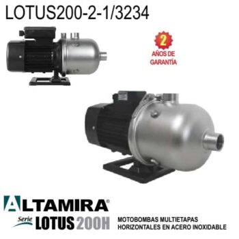 bomba de agua de 2 HP Altamira LOTUS200-2-1/3234