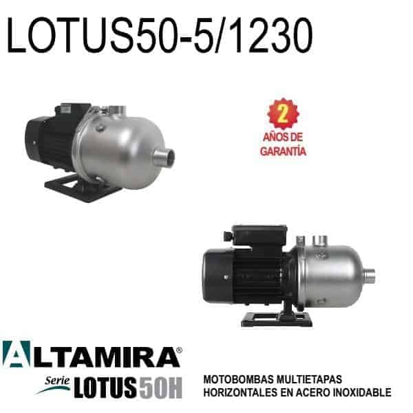 Bomba multietapas horizontal LOTUS50 5 1230. 1 HP 1 F 230 V