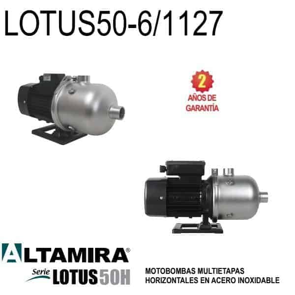 Bomba multietapas horizontal LOTUS50 6 1127. 1.2 HP 1 F 127 V