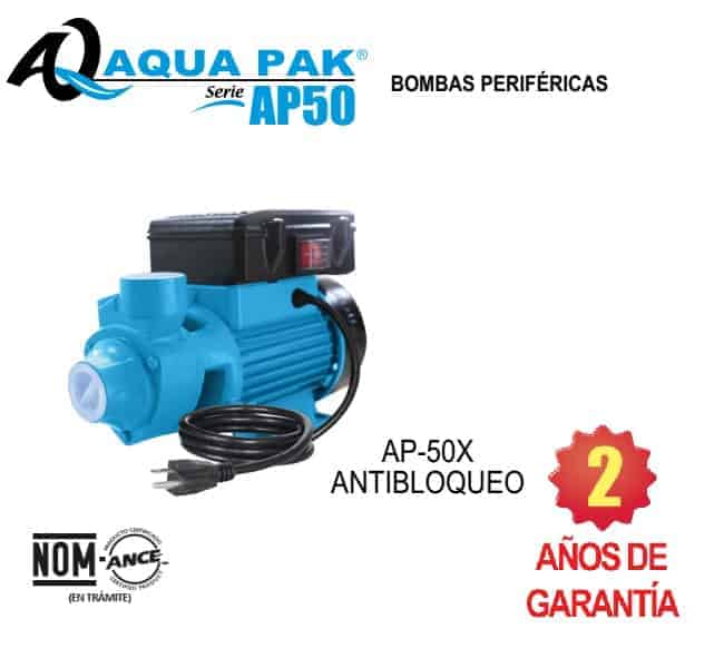 Bomba para agua periférica Aqua Pak AP 50X 1127 0.5 HP 127 V
