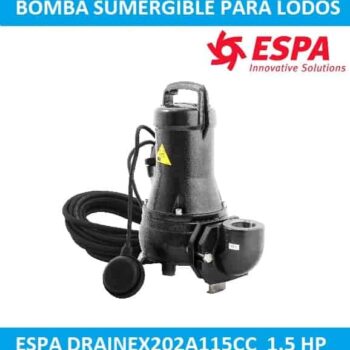 bomba para lodos 1.5 HP DRAINEX202A115CC