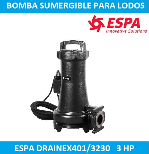 Bomba para lodos 3 HP DRAINEX401/3230 | Espa