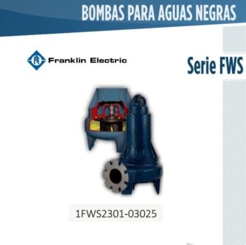Bomba sumergible para lodos Franklin 1 HP 1 F 230 V 1FWS2301 03025