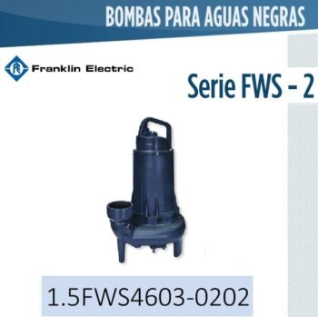 Bomba sumergible para lodos Franklin 1.5 HP 3 F 460 V 1.5FWS4603 0202