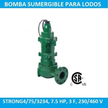 Bomba sumergible para lodos STRONG4 7.5 HP 3 F 230 460 V