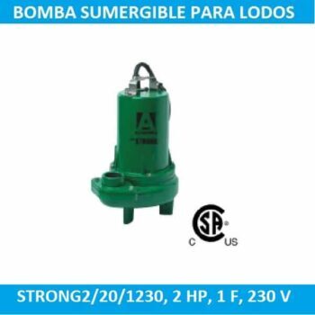 Bomba sumergible para lodos Strong2 2 HP 1 F 230 V e1624585132400