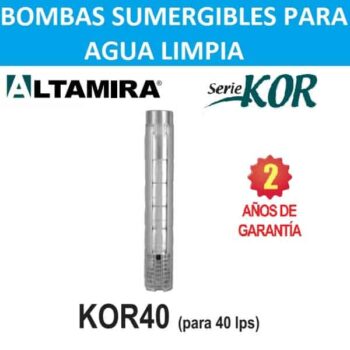Bombas sumergibles para pozo de 10 pulg Altamira serie KOR40 40 LPS 100 a 250 hp