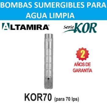Bombas sumergibles para pozo de 10 y 12 pulg Altamira serie KOR70 70 LPS