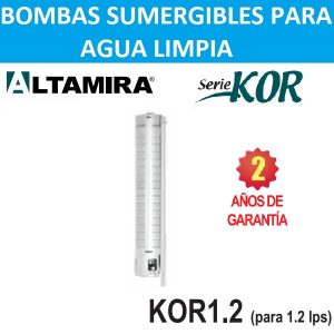 Bombas sumergibles para pozo de 4 pulg Altamira serie KOR1.2 1.2 LPS