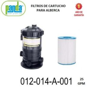 Filtro tipo cartucho para alberca de 25 GPM marca Panda código 012 014 A 001 e1622051602537