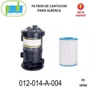 Filtro tipo cartucho para alberca de 70 GPM marca Panda código 012 014 A 004 e1622051955609