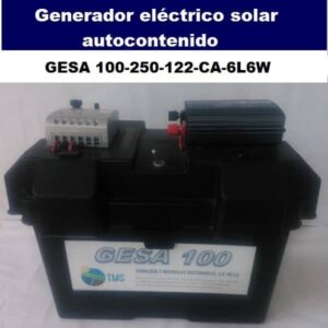 Kit panel solar aislado 100 W con 6 focos LED