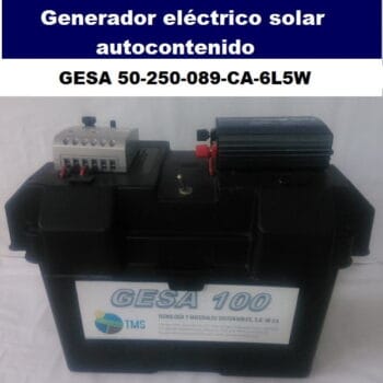 Kit panel solar aislado 50 W GESA 50-250-089-CA-6L6W