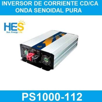 Inversor de corriente onda pura CD CA HES PS1000 112 1000 W 12 VCD 120 VCA