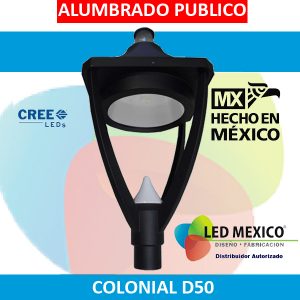 farol punta de poste 50 W LED COLONIAL D-50