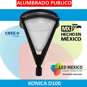 Farol punta de poste 100 W LED KONICA D-100