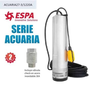 motobomba sumergible 1 1/2 HP ACUARIA27-3/1220A