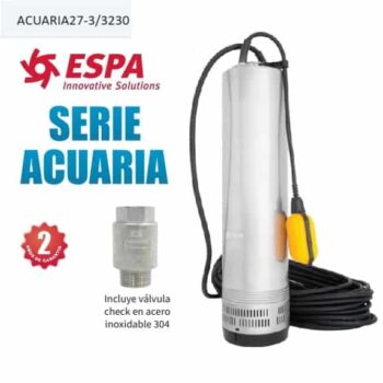 motobomba sumergible 1 1/2 HP ACUARIA27-3/3230
