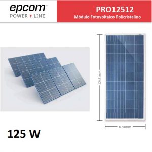 Panel solar de 125 W Epcom