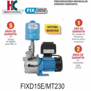 Presurizador presión constante Hidrocontrol Aqua Pak código FIXD15E MT230