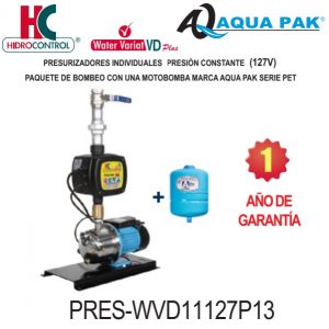 Presurizador presión constante Hidrocontrol Aqua Pak código PRES WVD11127P13
