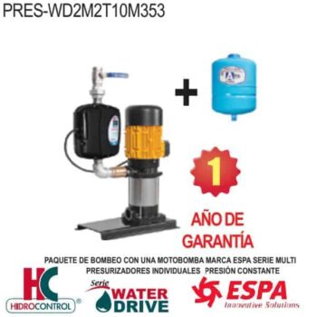 Presurizador presión constante Hidrocontrol Espa código PRES WD2M2T10M353