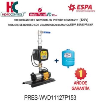 Presurizador presión constante 3/4 HP PRES-BDW2M2M12P153