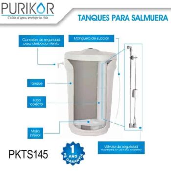 Tanque de salmuera para suavizador 145L