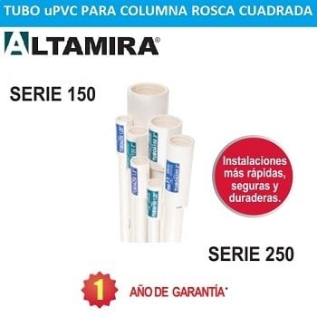 tubo uPVC para columna Altamira
