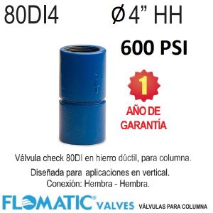 válvula check columna de 4 pulgadas Flomatic 80DI4