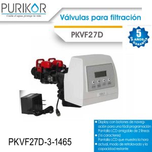 Válvula digital para filtro automática operación por demanda para tanque de 3 pies cúbicos Purikor PKVF27D 3 1465