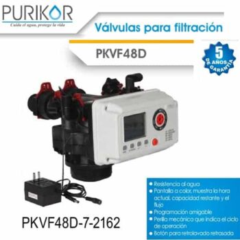 Válvula digital para filtro automática operación por demanda para tanque de 7 pies cúbicos Purikor PKVF48D 7 2162