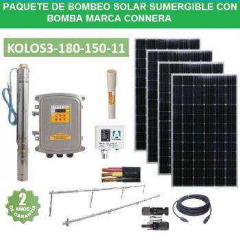 Kit bomba de agua solar sumergible KOLOS3-180-150-20