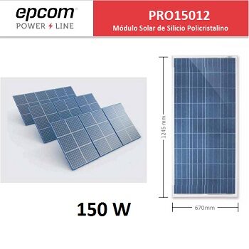 Panel solar de 150 W Epcom