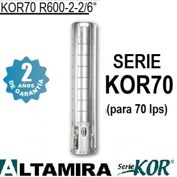 bomba sumergible Altamira 60 HP KOR70 R600-2-2/6"