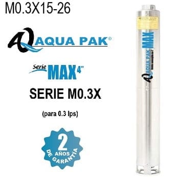 bomba sumergible 1 1/2 HP Aqua Pak M0.3X15-26