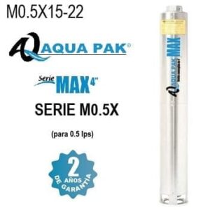 bomba sumergible 1 1/2 HP Aqua Pak M0.5X15-22