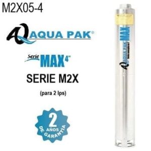 Bomba sumergible 1/2 HP AQUA PAK M2X05-4, gasto nominal 2 LPS