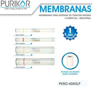 Membrana ósmosis inversa 4x40 LP Purikor