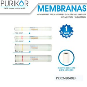 Membrana ósmosis inversa 8x40 LP Purikor