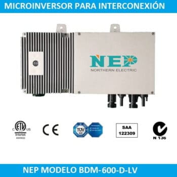 Microinversor solar 600 W NEP modelo BDM-600-LV
