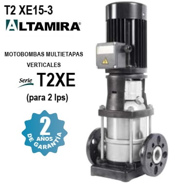 bomba vertical 1 1/2 HP Altamira T2 XE15-3